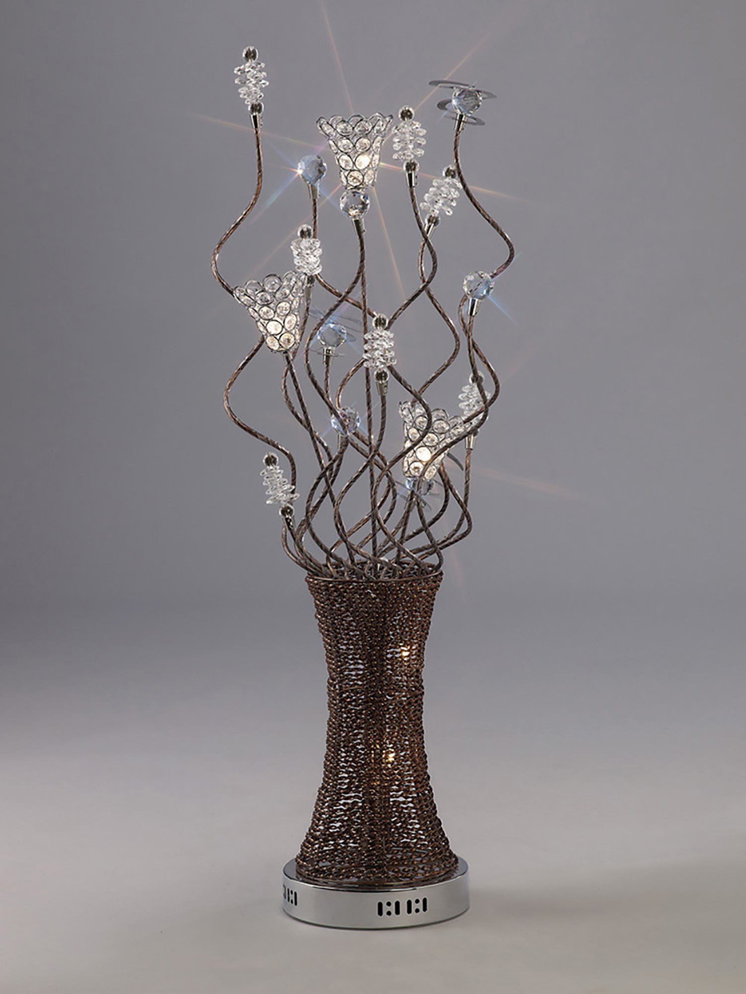 Kristal Aluminium Crystal Table Lamps Diyas Home Armed Table Lamps